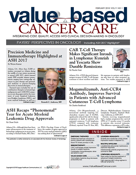 February 2018, Vol 9, No 1 | Payers’ Perspectives In Oncology: ASH 2017 Highlights